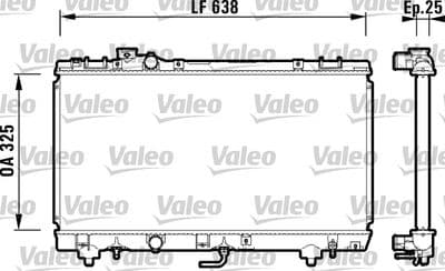 Radiador, refrigeración del motor VALEO 734176