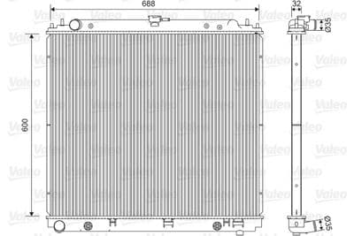Radiador, refrigeración del motor VALEO 701566