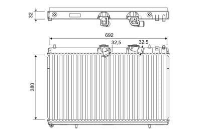 Radiador, refrigeración del motor VALEO 701214