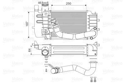 Radiador de aire de admisión VALEO 818655