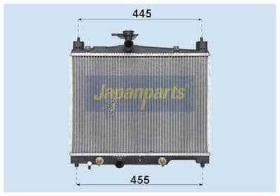 Radiador, refrigeración del motor JAPANPARTS RDA153014