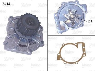 Bomba de agua, refrigeración del motor VALEO 506853