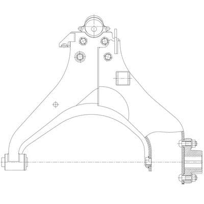 Brazo oscilante, suspensión de ruedas CTR CQ0601R
