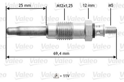 Bujía de precalentamiento VALEO 345107