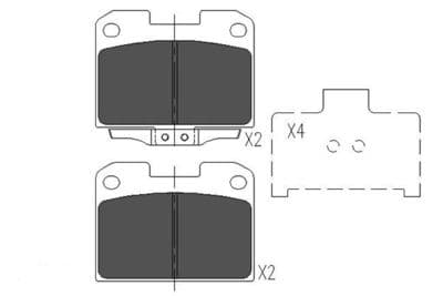 Juego de balatas de freno Kavo Parts KBP-5531