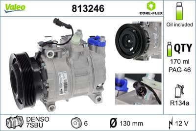 Compresor, aire acondicionado VALEO 813246