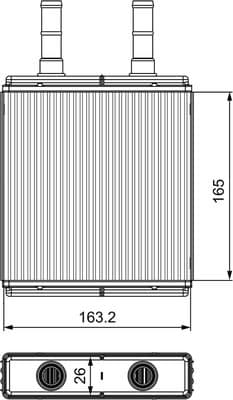 Radiador de calefacción, calefacción interior VALEO 812427