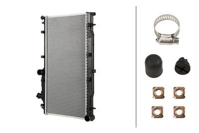 Radiador, refrigeración del motor HELLA 8MK 366 312-441