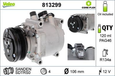 Compresor, aire acondicionado VALEO 813299