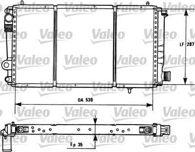 Radiador, refrigeración del motor VALEO 731173