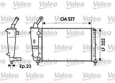 Radiador, refrigeración del motor VALEO 734237