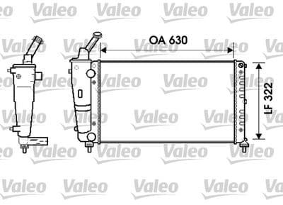 Radiador, refrigeración del motor VALEO 734238