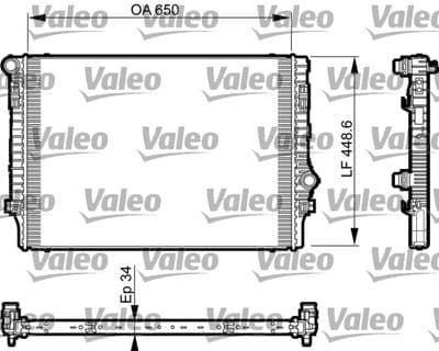 Radiador, refrigeración del motor VALEO 735548