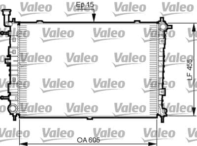 Radiador, refrigeración del motor VALEO 735516