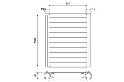Radiador de calefacción, calefacción interior VALEO 811589