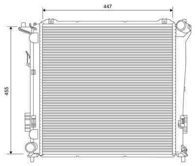 Radiador, refrigeración del motor VALEO 701626