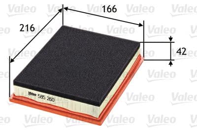 Filtro de aire VALEO 585260