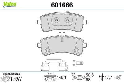 Juego de balatas de freno VALEO 601666
