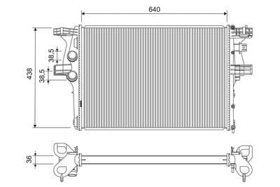 Radiador, refrigeración del motor VALEO 701230