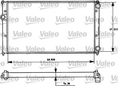 Radiador, refrigeración del motor VALEO 731265