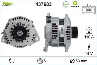 Alternador VALEO 437683