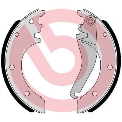 Juego de zapatas de frenos, freno de mano BREMBO S A6 509