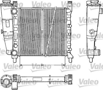 Radiador, refrigeración del motor VALEO 811385