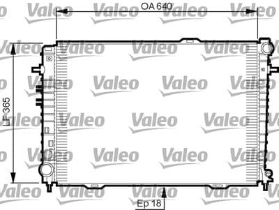 Radiador, refrigeración del motor VALEO 735500