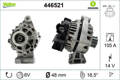 Alternador VALEO 446521