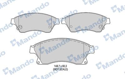Juego de balatas de freno MANDO MBF015259