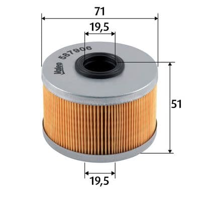 Filtro combustible VALEO 587906