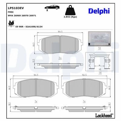 Juego de balatas de freno DELPHI LP5103EV