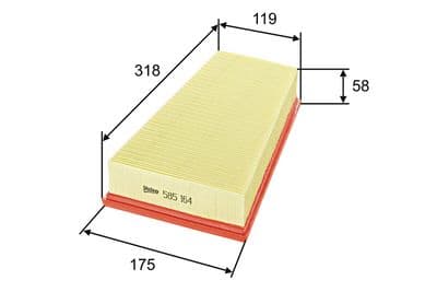 Filtro de aire VALEO 585164