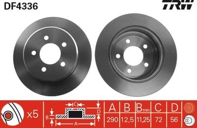Disco de freno TRW DF4336