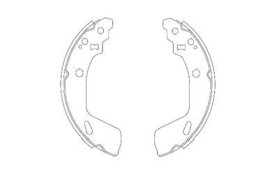 Juego de zapatas de frenos Kavo Parts BS-8933