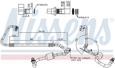 Tubería de baja presión, Aire acondicionado NISSENS 841048