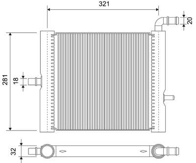 Radiador, refrigeración del motor VALEO 701181