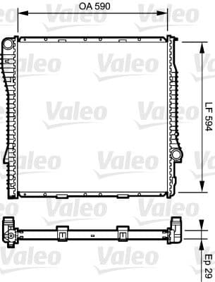 Radiador, refrigeración del motor VALEO 734895