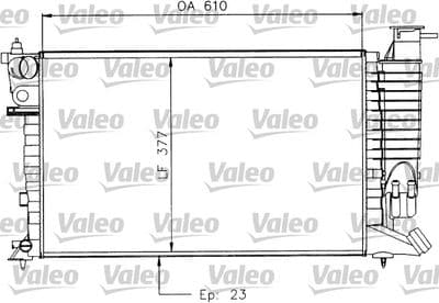 Radiador, refrigeración del motor VALEO 730927