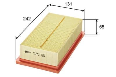 Filtro de aire VALEO 585118