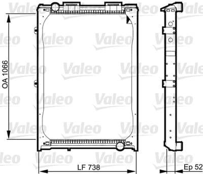 Radiador, refrigeración del motor VALEO 733529