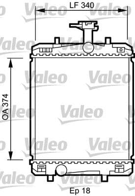 Radiador, refrigeración del motor VALEO 735072