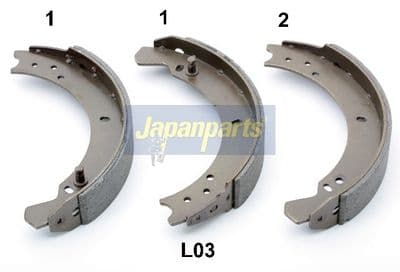 Juego de zapatas de frenos JAPANPARTS GF-L03AF