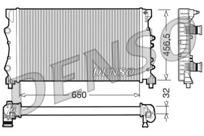 Radiador, refrigeración del motor DENSO DRM23024