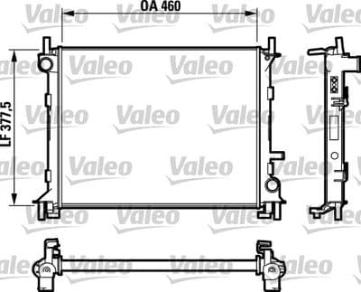Radiador, refrigeración del motor VALEO 732731