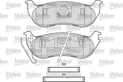 Juego de balatas de freno VALEO 601683