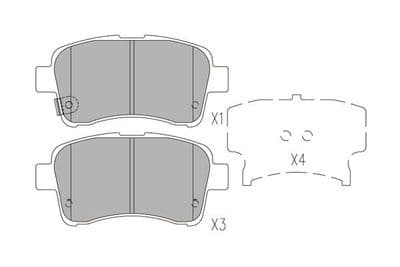 Juego de balatas de freno Kavo Parts KBP-8528