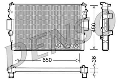 Radiador, refrigeración del motor DENSO DRM12007