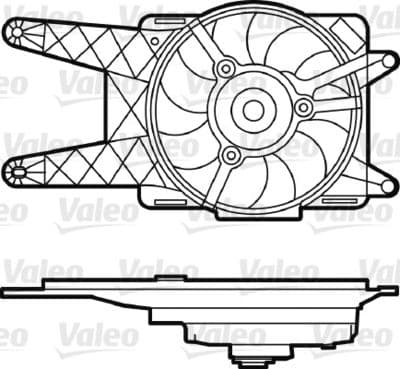 Ventilador, refrigeración del motor VALEO 698562