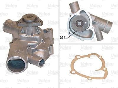 Bomba de agua, refrigeración del motor VALEO 506186